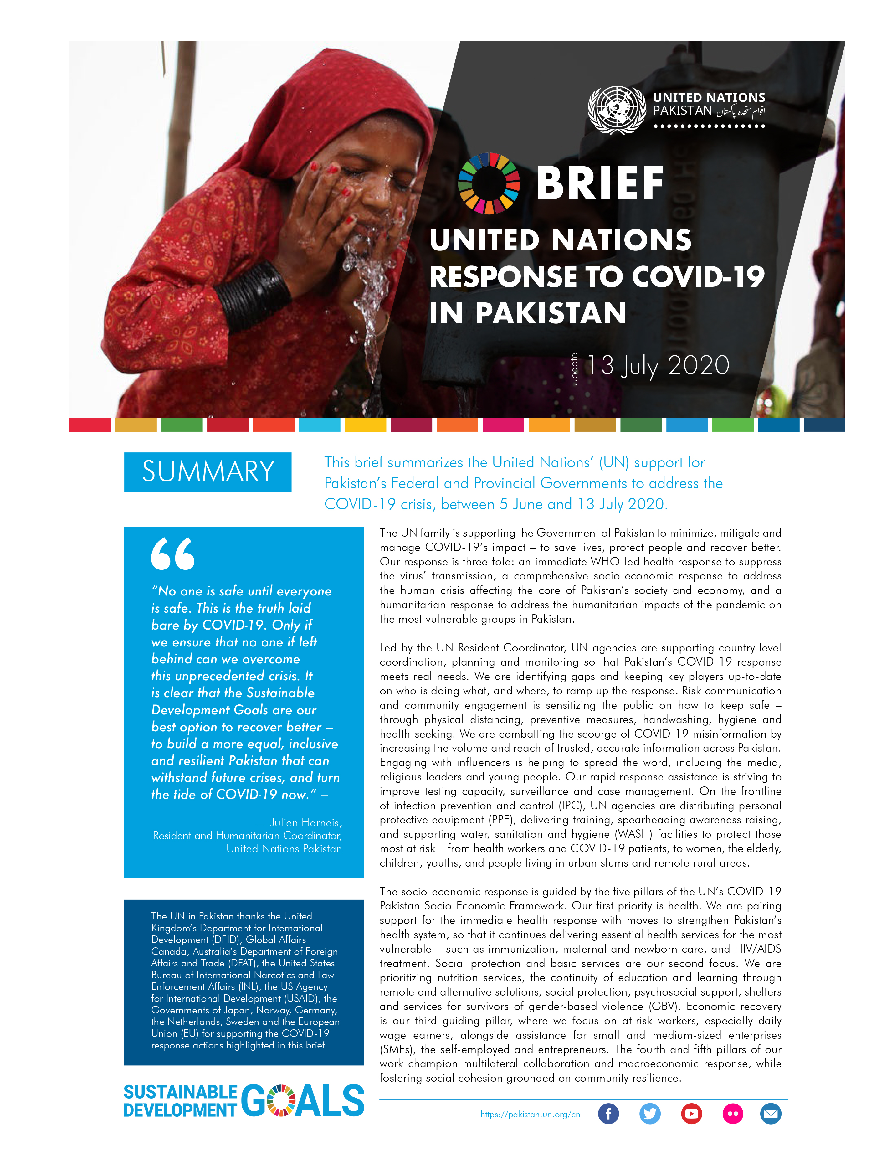 Brief: United Nations response to Covid-19 in Pakistan
